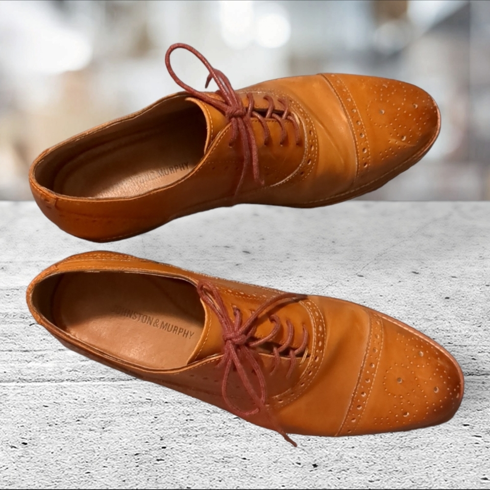 Johnston & Murphy men's leather dress shoe size 8.5W